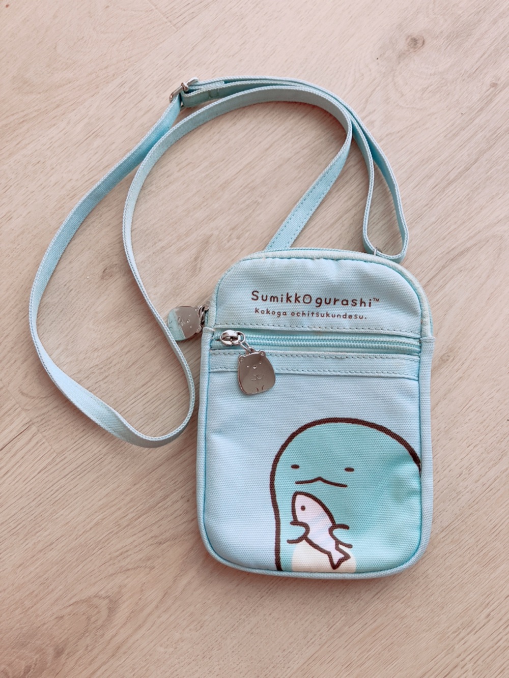 Crossbody Bag - Blue Dinosaur Phone Pouch Sumikkogurashi